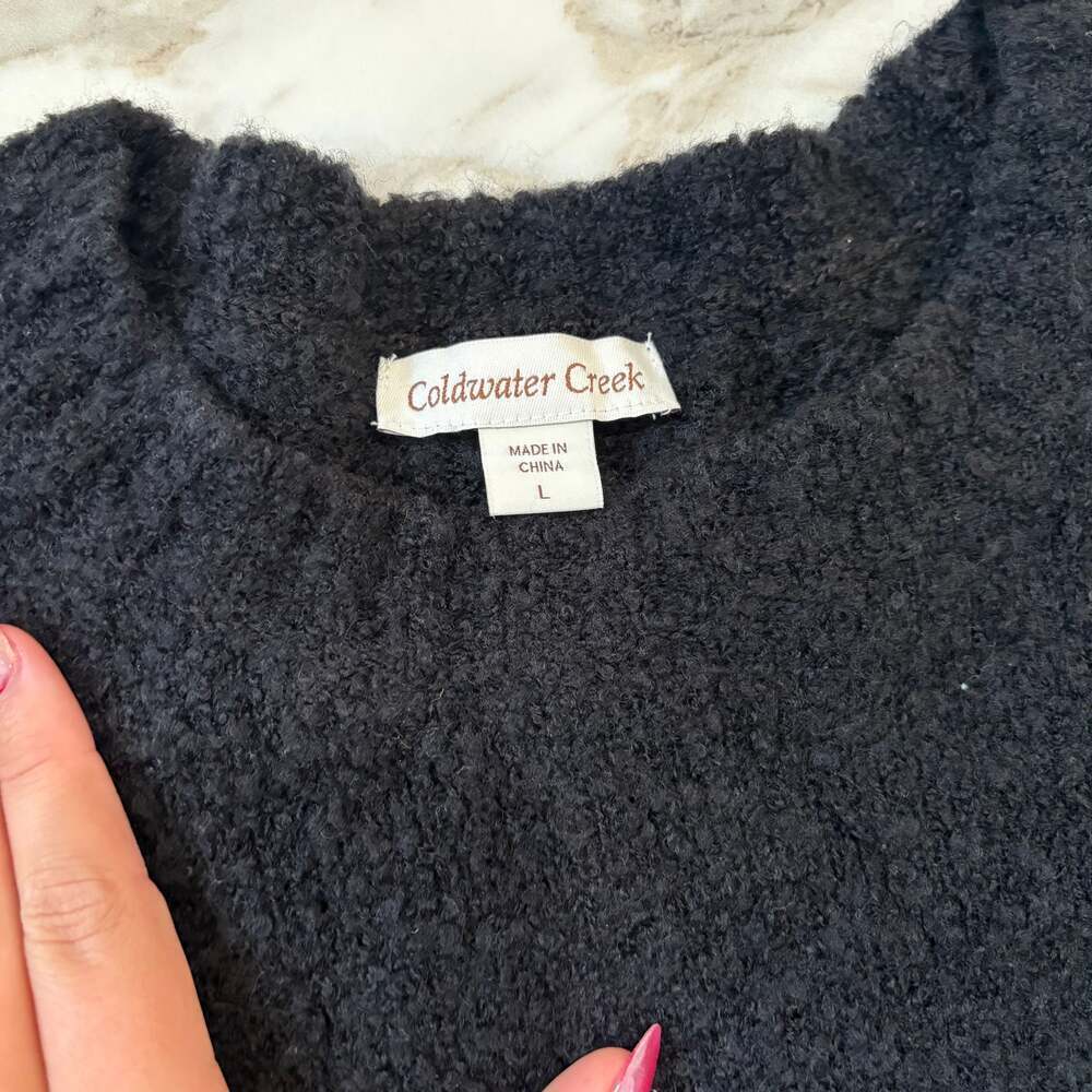 Sanctuary Popcorn Knit Pullover Sweater in Black - Picture 2 of 3